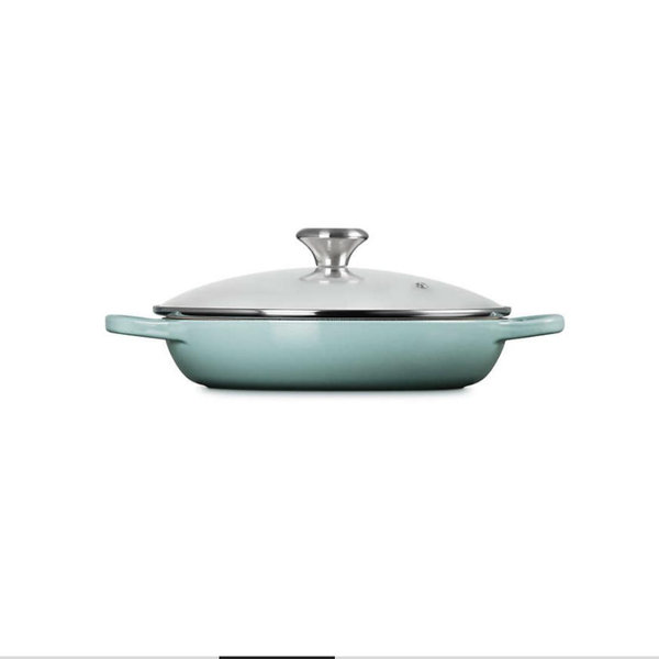 Le Creuset ® 2.25-Qt. Sea Salt Enameled Cast Iron Braiser with Glass Lid