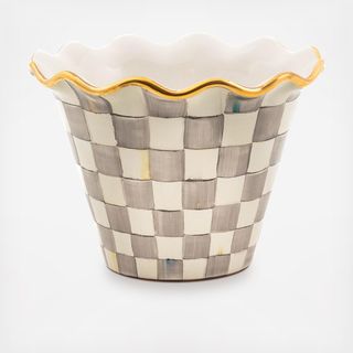 Sterling Check Ceramic Garden Pot