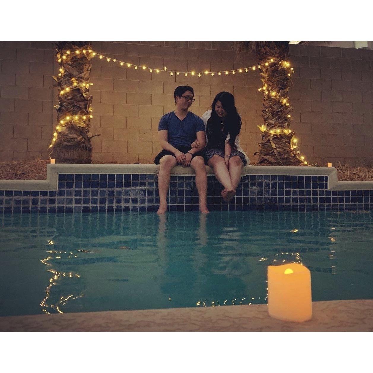 7th year anniversary (2020). Since the close down of the whole world, we couldn't travel so I surprised him with a decorated backyard to reminds us of Cancun <3