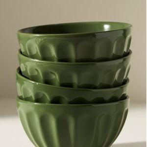 The Amelie Latte Stoneware Cereal Bowls, Set of 4