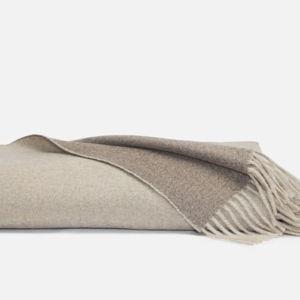 Two-Toned Lambswool Throw Blanket
