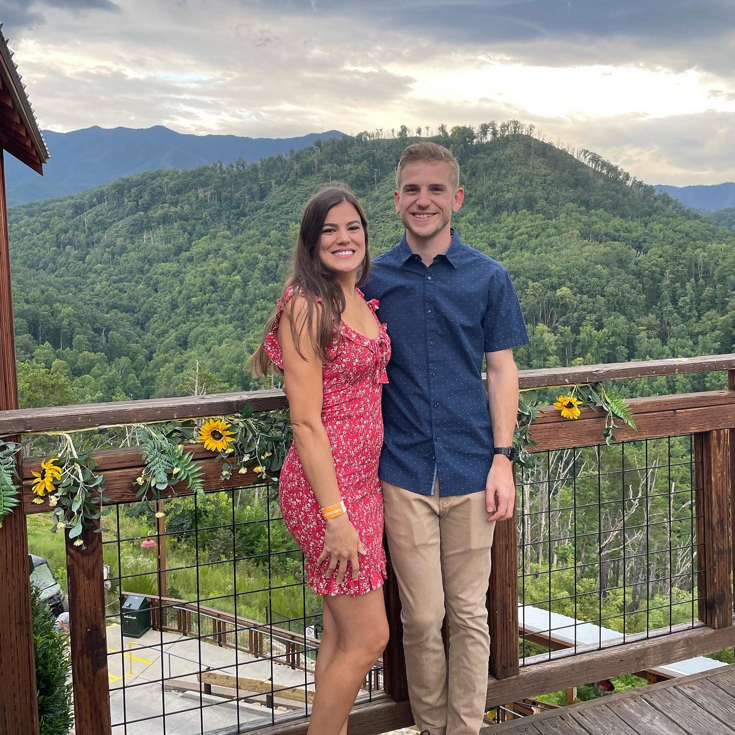 In Gatlinburg, Tennessee, right before the proposal -September 2022-