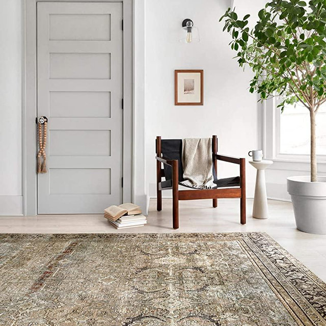 Loloi II Layla Collection Area Rug, 2'-6" x 9'-6", OLIVE/CHARCOAL