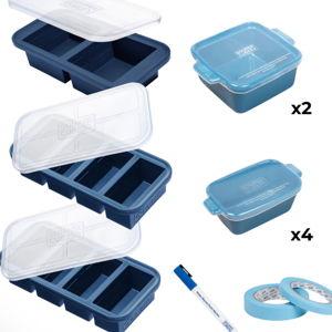 Freezer-to-Table 21-Piece Set. Color : Blueberry
