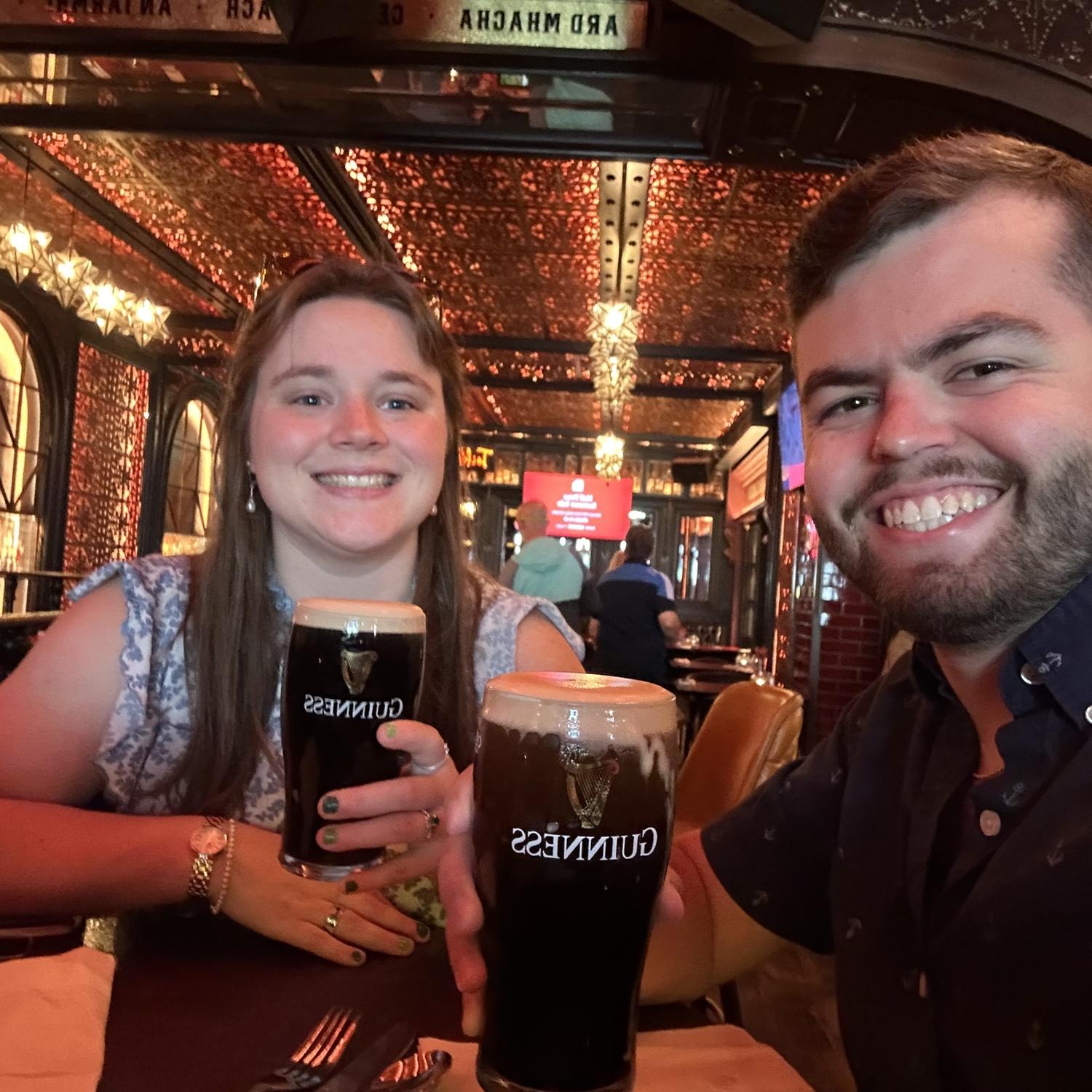 Our first Guinness in Ireland!