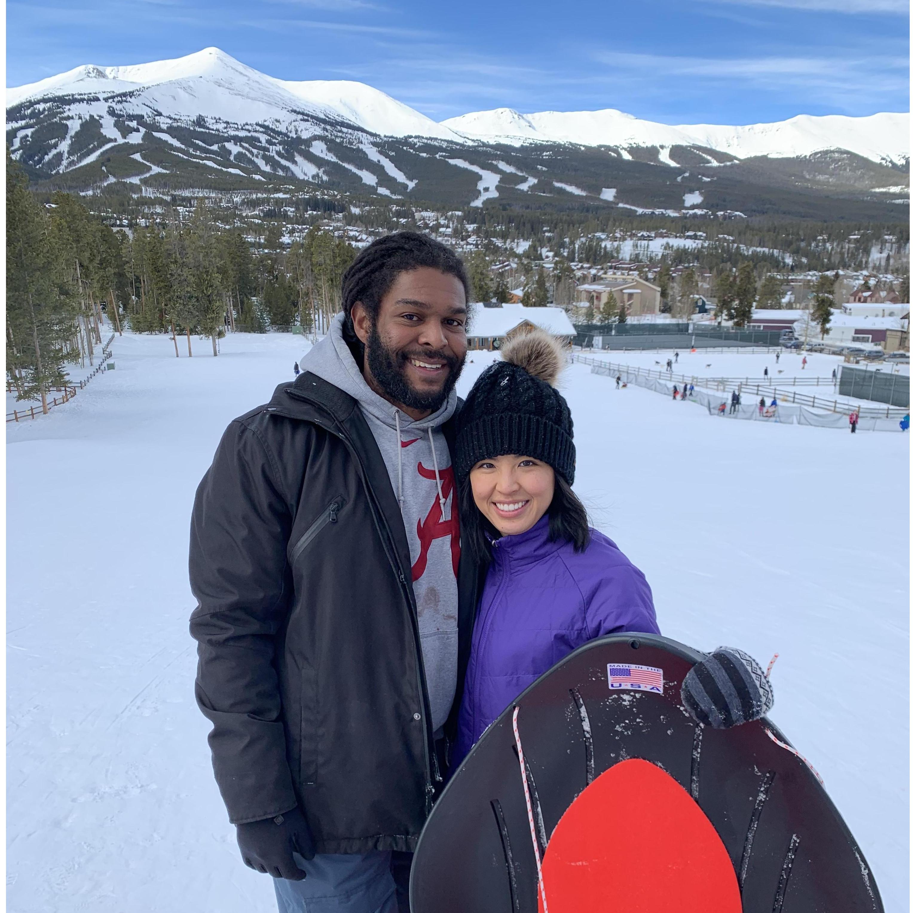 Sledding in Breckenridge, CO