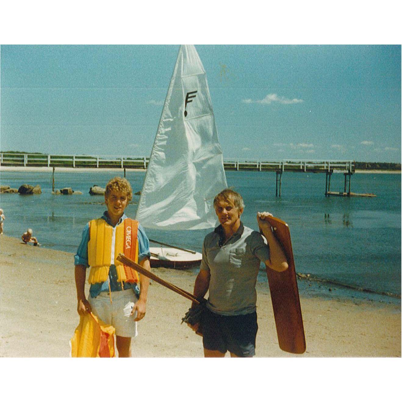 Bubba and Greg Piasecki holding down Pier Beach