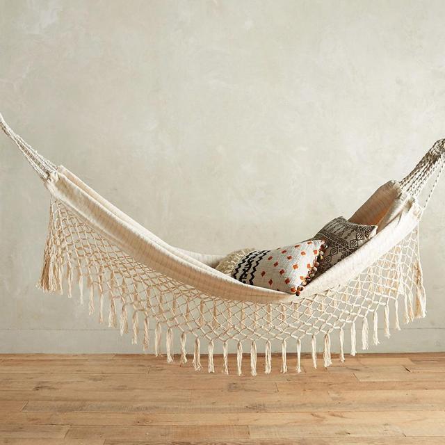 Fringed Macrame Hammock