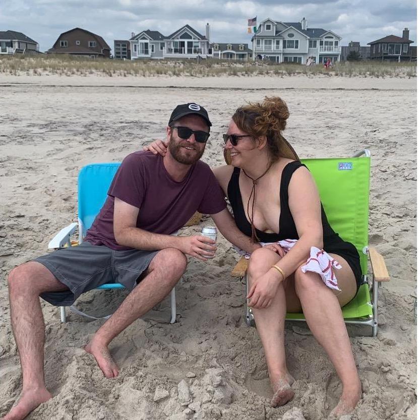 On the beach in Westhampton where Landon would propose a year later.