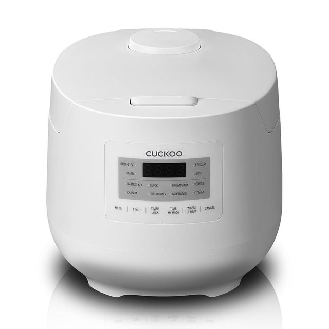 CUCKOO CR-0641F 6-Cup (Uncooked) / 12-Cup (Cooked) Micom Rice Cooker & Warmer with Nonstick Inner Pot, 11 Menu Modes, Fuzzy Logic Tech, Auto Clean (White)