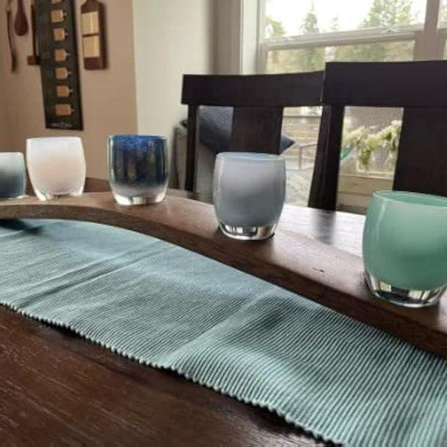 Barrel-Art 5 Candle Barrel Stave Candle Holder-Fits Glassybaby Candles (Dark Walnut)