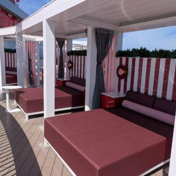 Private Cabana on Board the Cruise Ship!