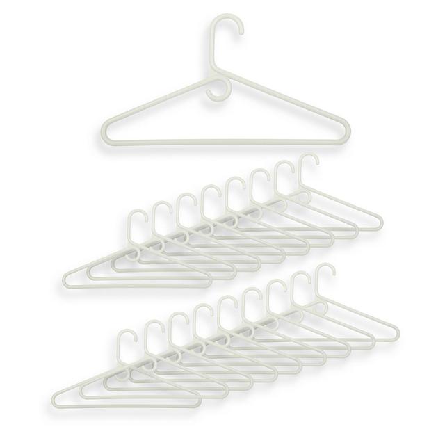 Honey Can Do 18-Pc. 86g Super Heavyweight Hangers, White