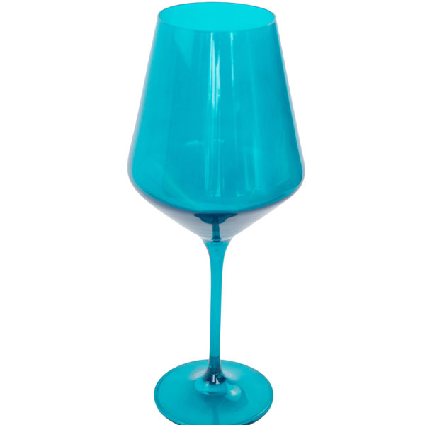 Estelle Colored Wine Stemware {Teal}_Single