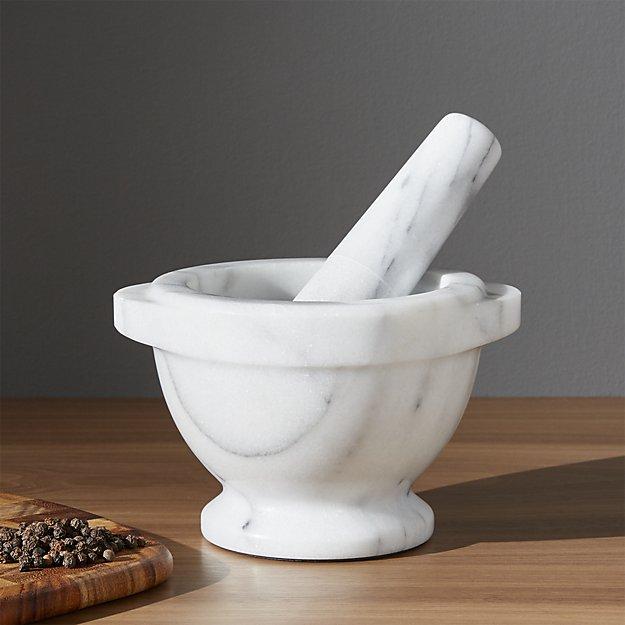 Marble Mortar and Pestle