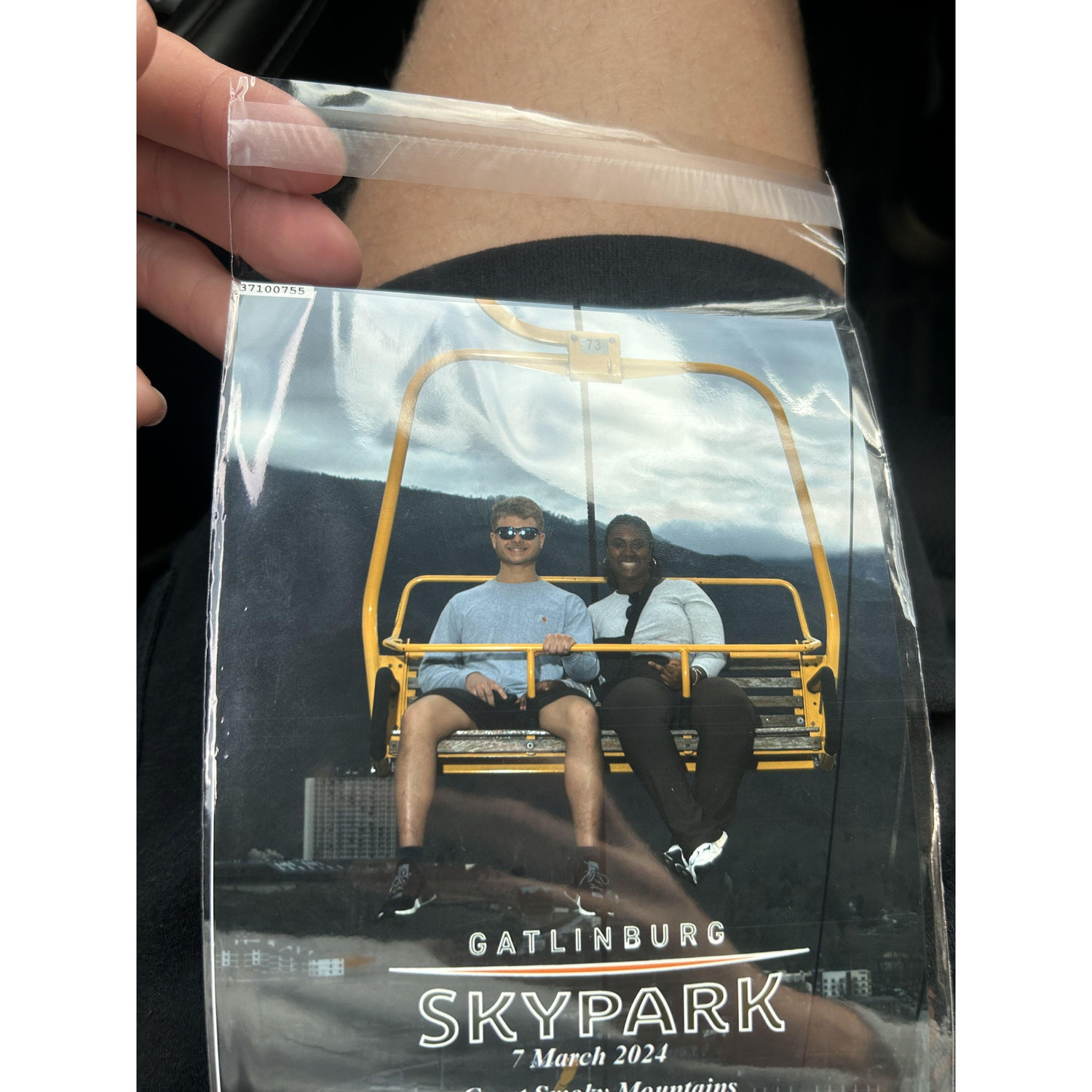 During their first trip to Gatlinburg TN,  Spencer convinced Erin to ride on the Skypark ride that overlooks the mountains.  Spencer really enjoyed it! Erin really enjoyed her feet on the ground lol.