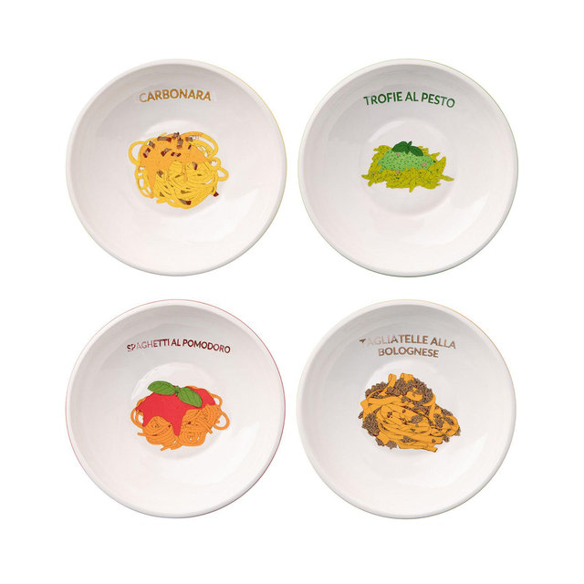 Godinger Guzzerie x Godinger Pasta Bowl, Set of 4 - Exclusive
