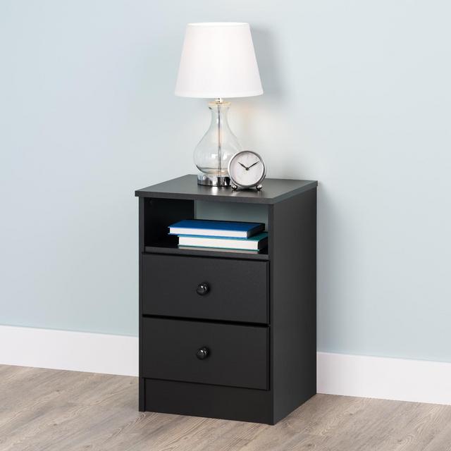 Astrid 2 Drawer Nightstand Black - Prepac