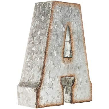 Galvanized Metal 3D Letter A