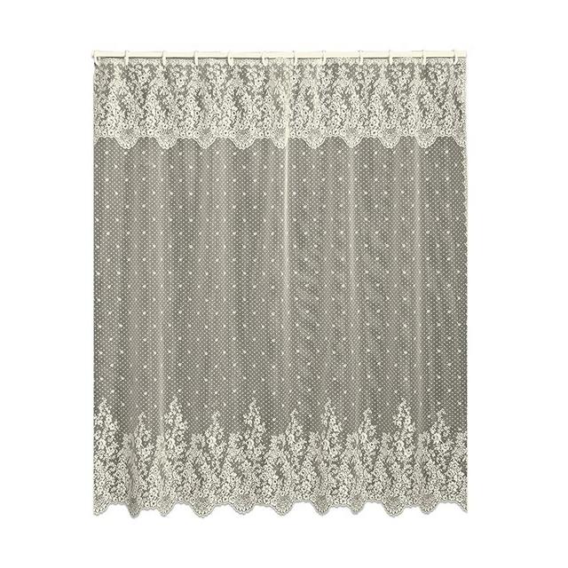 Heritage Lace, Ecru Floret 72x72 Shower Curtain, 72 inch Wide by 72 inch Drop