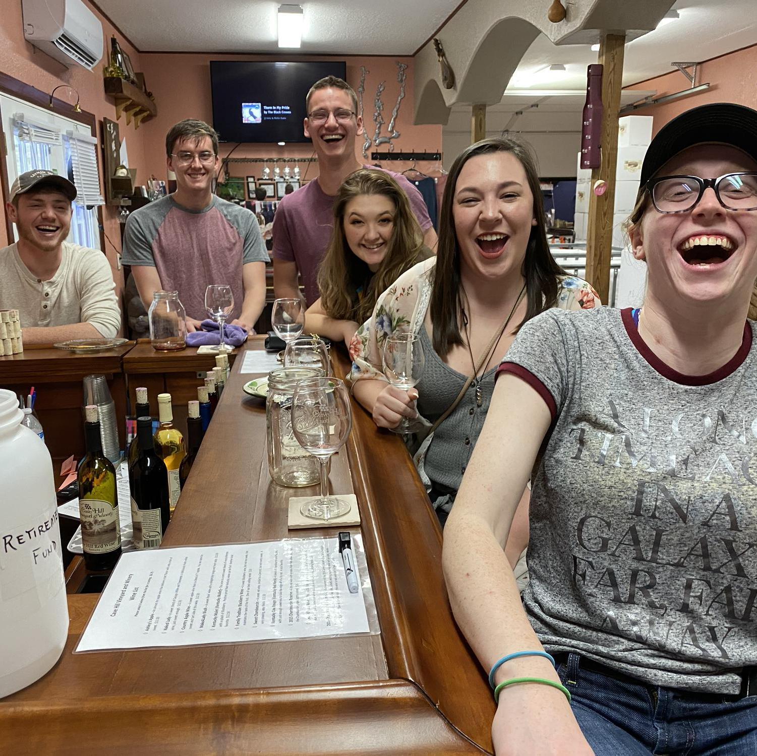 Winery visit for “homework.”