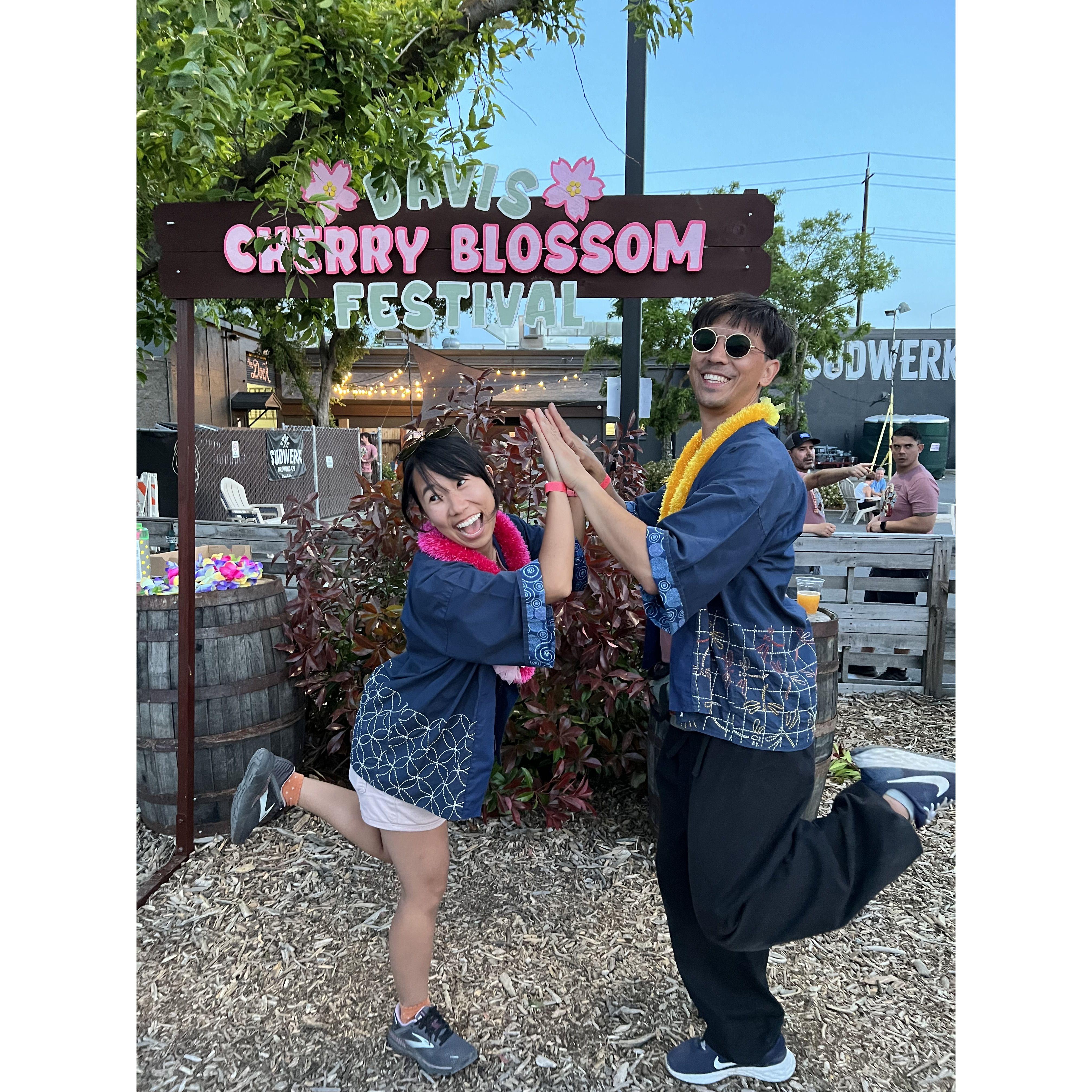 We help organize the annual Davis Cherry Blossom Festival! The festival was founded by Gregory and recently celebrated its 10th year.