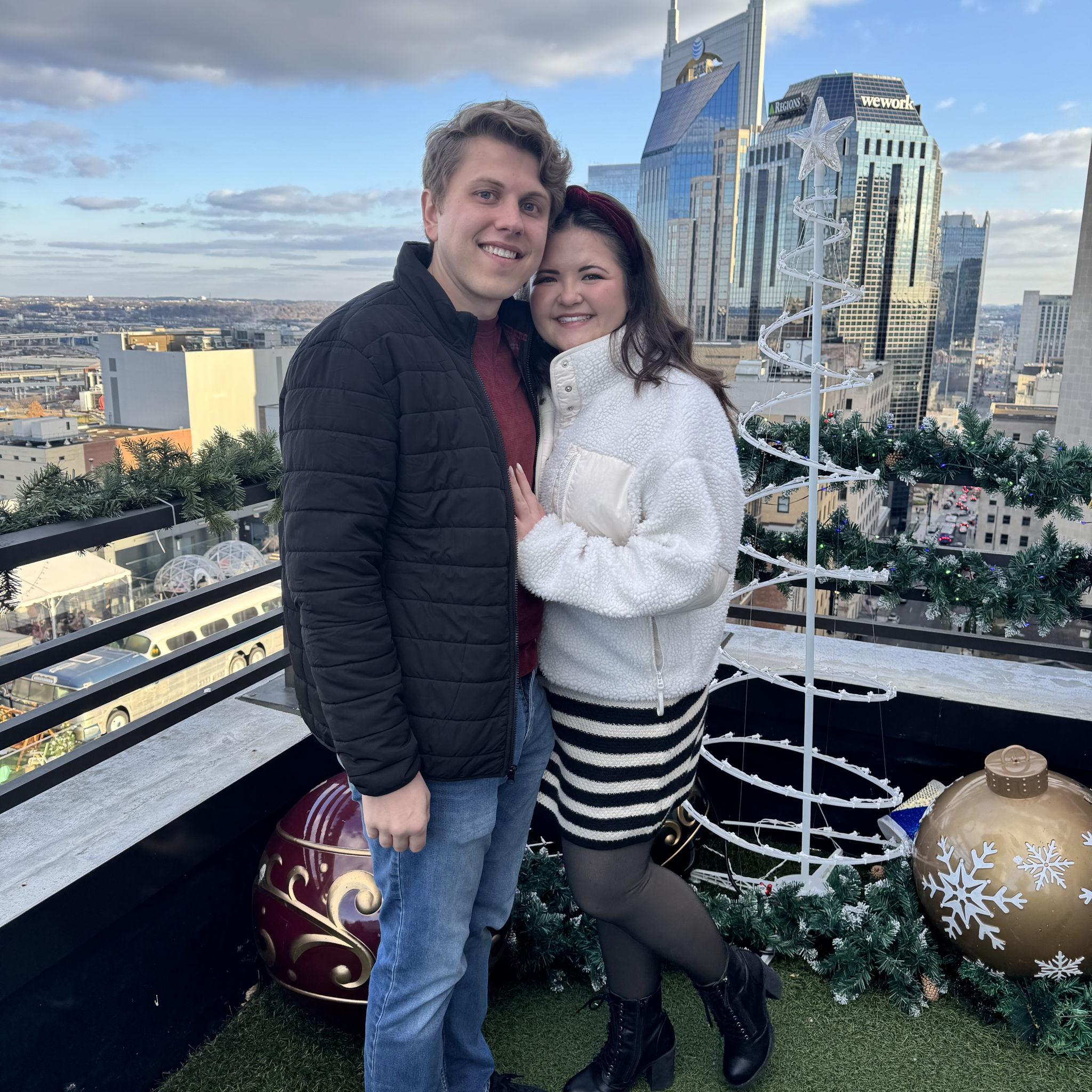 Celebrating our first Christmas together in Nashville