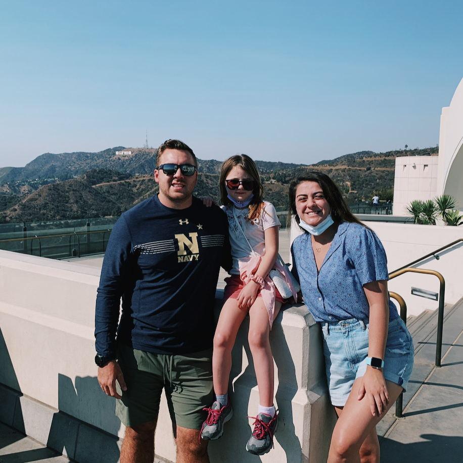Abby joined Colin's family in LA