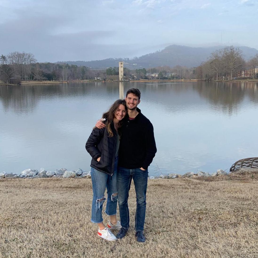Feb. 2021: Our first photo at Johnny's alma mater!!