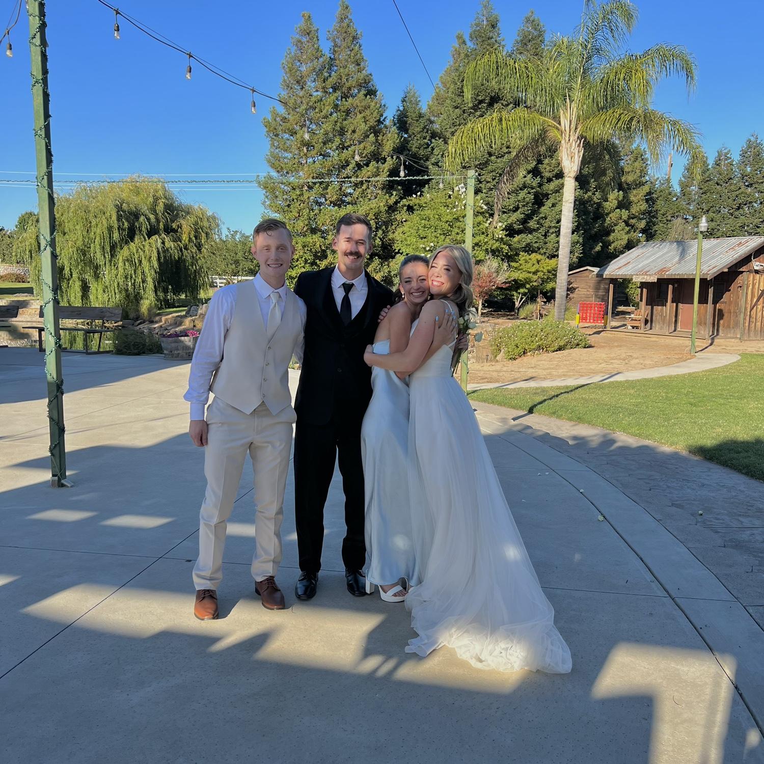 We caught the garter and the bouquet!