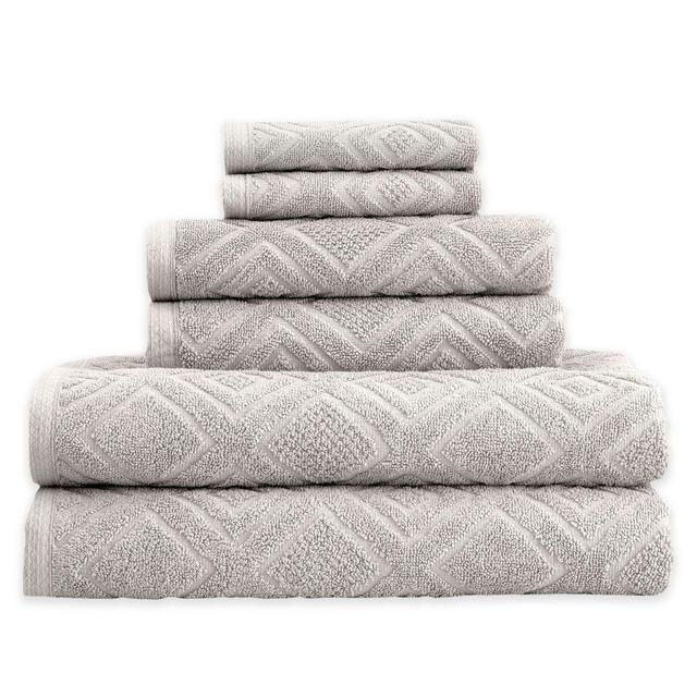Gemstone Jacquard 6-Piece Towel Set in Quartz