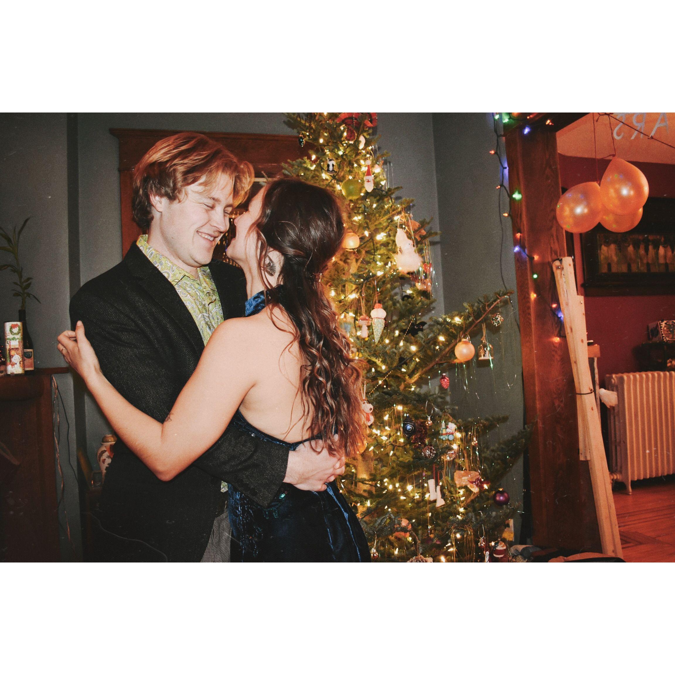 New Year's Eve, 2021 (exactly one year before he'd propose!)