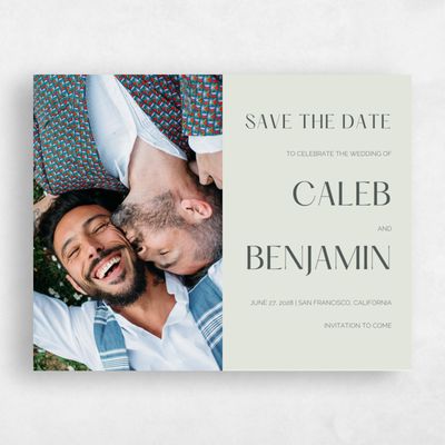 Sage, Green Wedding Save the Date - Goodwin Photo