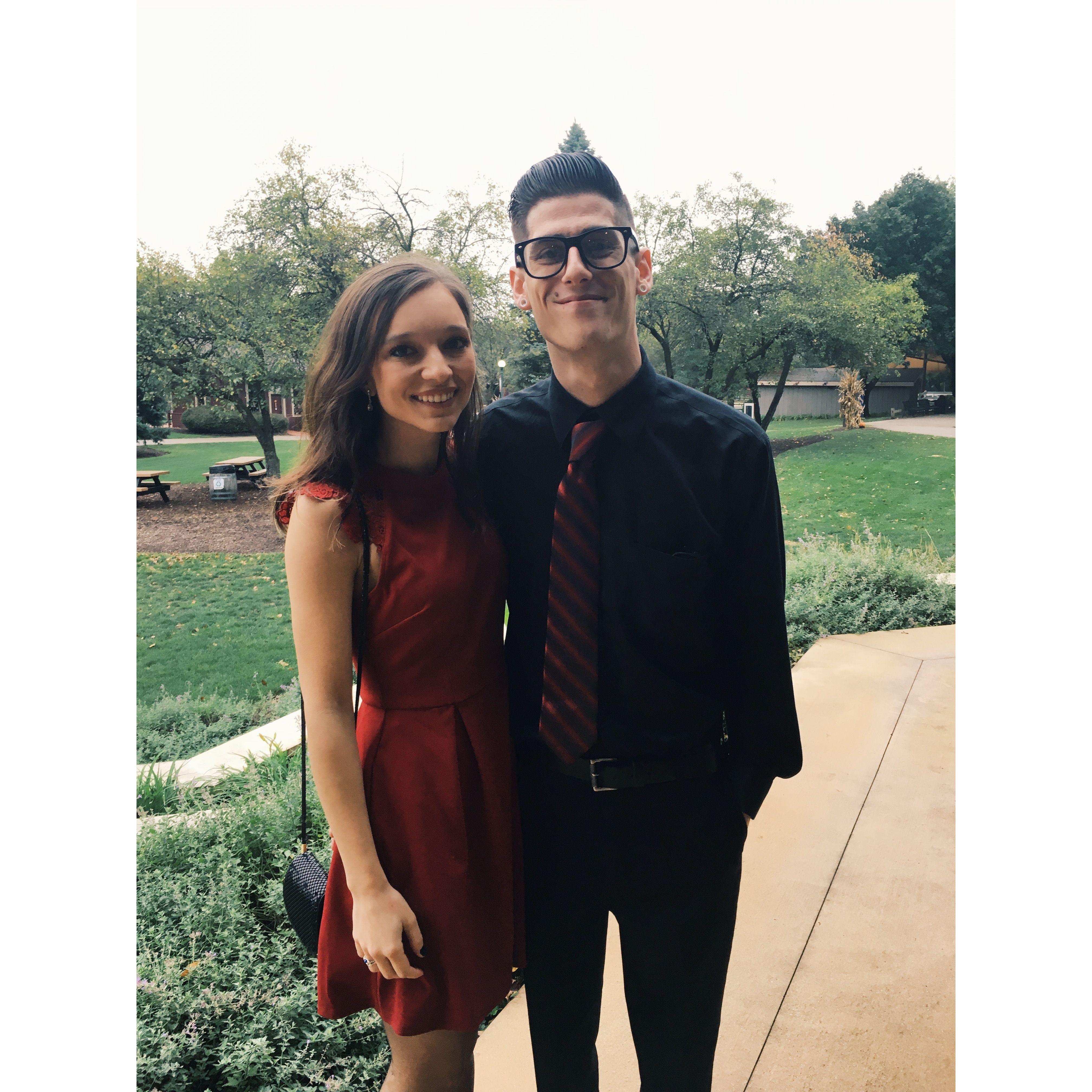 At a Lou Malnati's wedding!