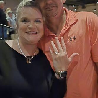 He proposed in the same pew we sit in at church.  I told him I was unfooable so he was going to have to come up with something random and our everyday life.
