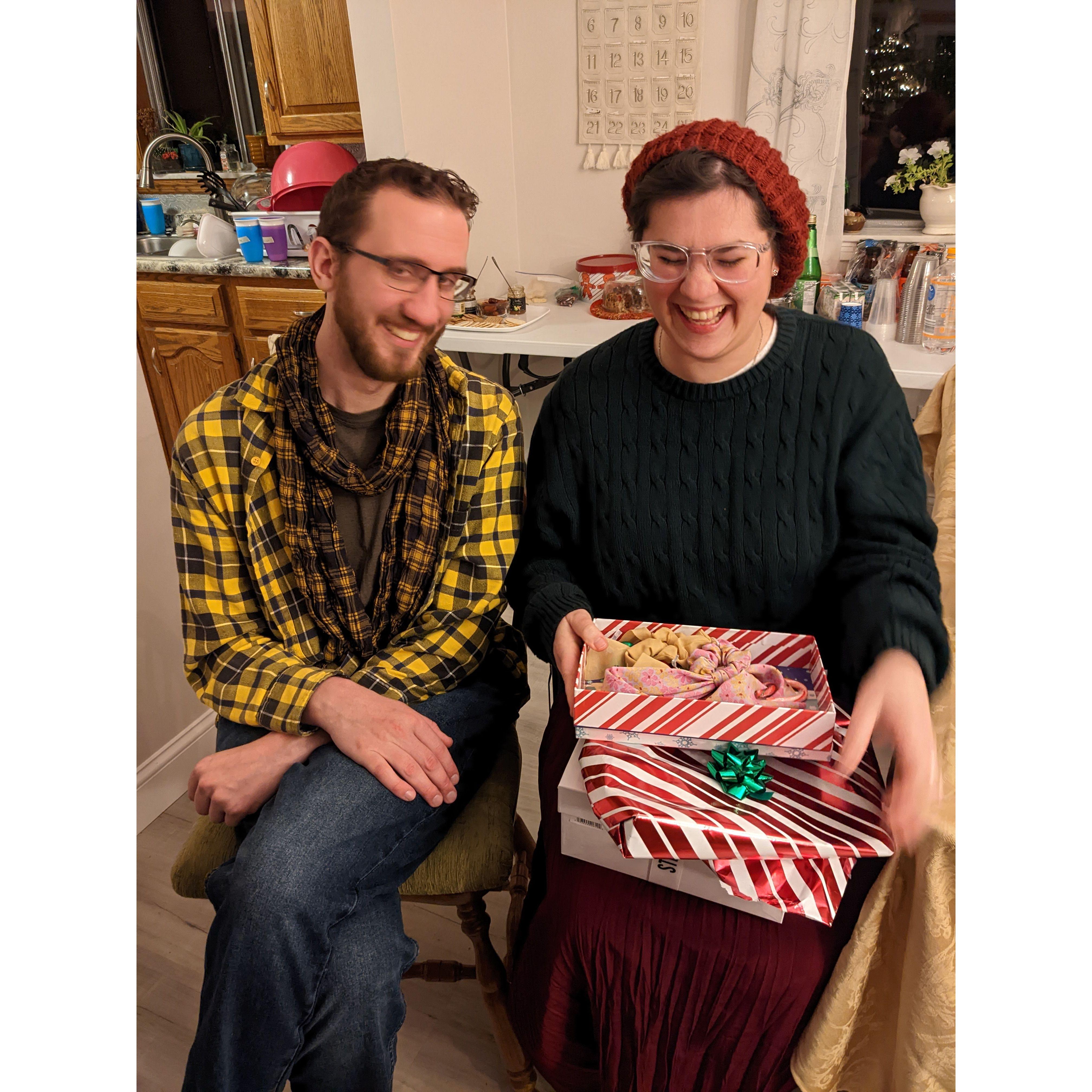 Christmas with his family.