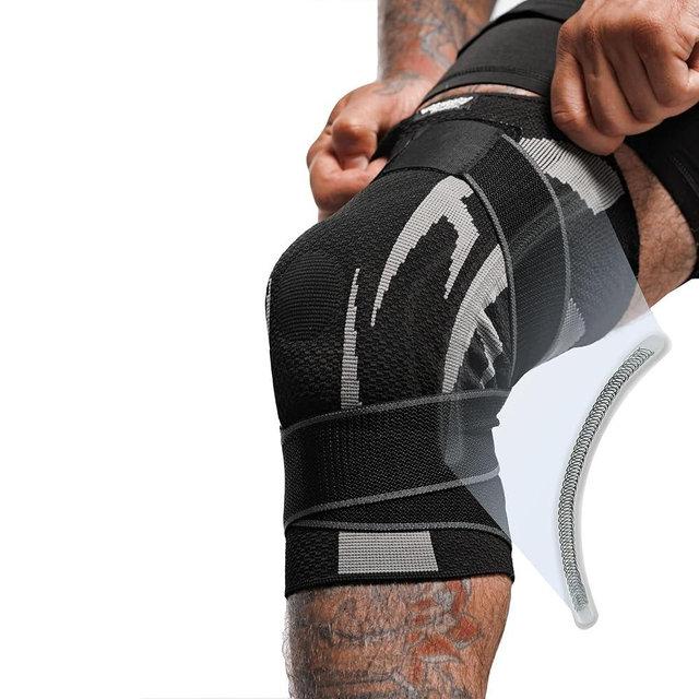 Anaconda Fightwear Stabilizer Knee Brace (Large) - Compression Support Sleeve with Spring Stabilizers for Shock Absorption & Joint Health - Fits Left or Right Leg - Ideal for Athletes, Men and Women