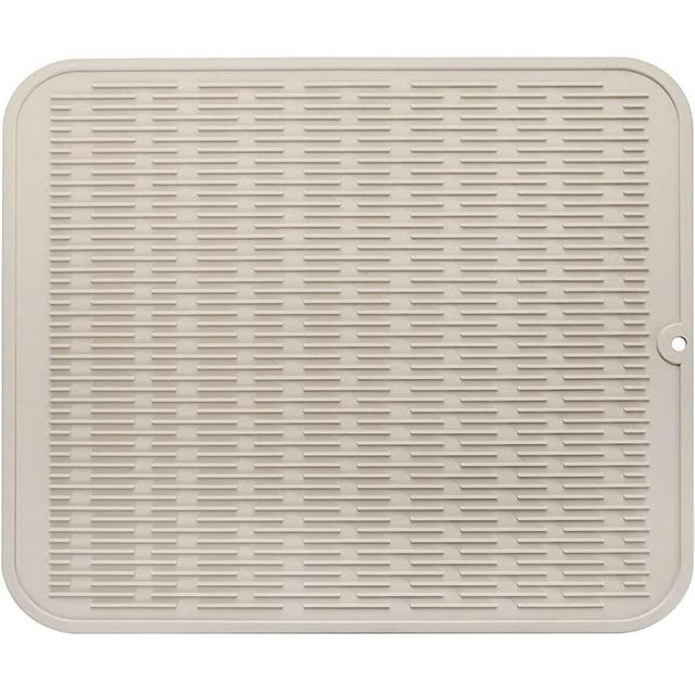 MicoYang Silicone Dish Drying Mat for Multiple Usage,Easy clean,Eco-friendly,Heat-resistant Silicone Mat for Kitchen Counter or Sink,Refrigerator or Drawer Liner Tapioca XXL 24 inches x 18 inches