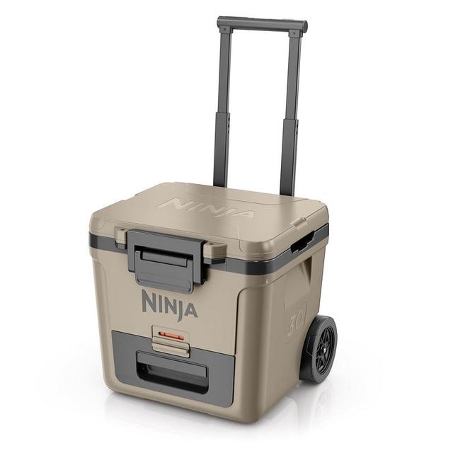 Ninja FrostVault 30qt Wheeled Cooler with Dry Zone, Integrated Fridge-Temp Dry Storage Drawer, Premium Heavy-Duty Insulated Cooler, Keeps Ice for Days, Birch Beige, FB230CS