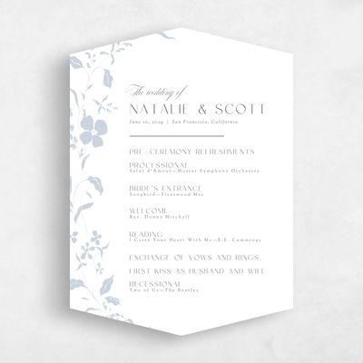 White Diamond Wedding Program - Lynette