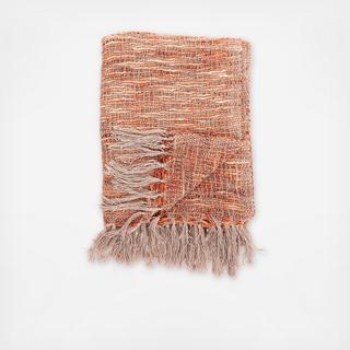 Acrylic Knit Throw with Fringe