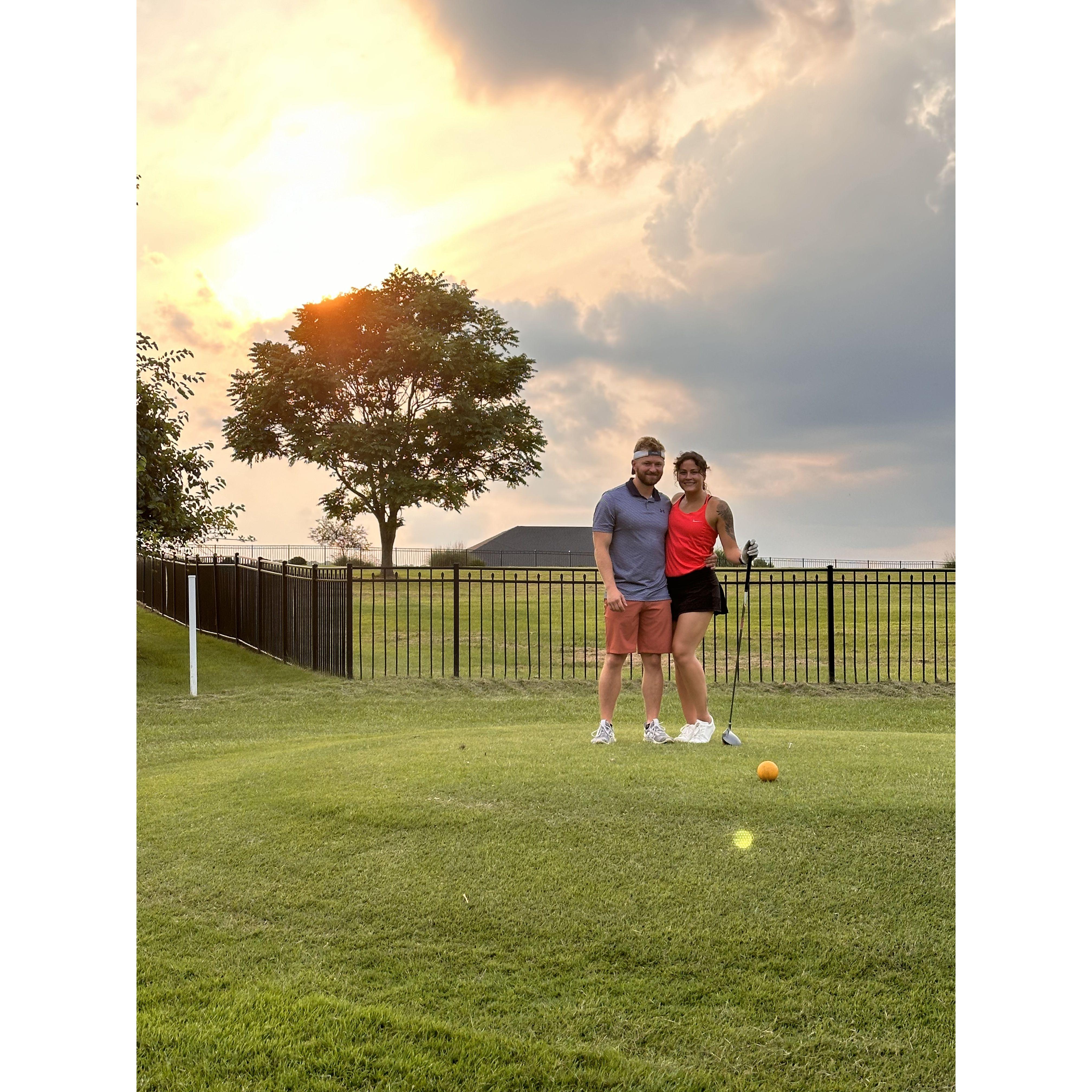Austin taught me to play golf!