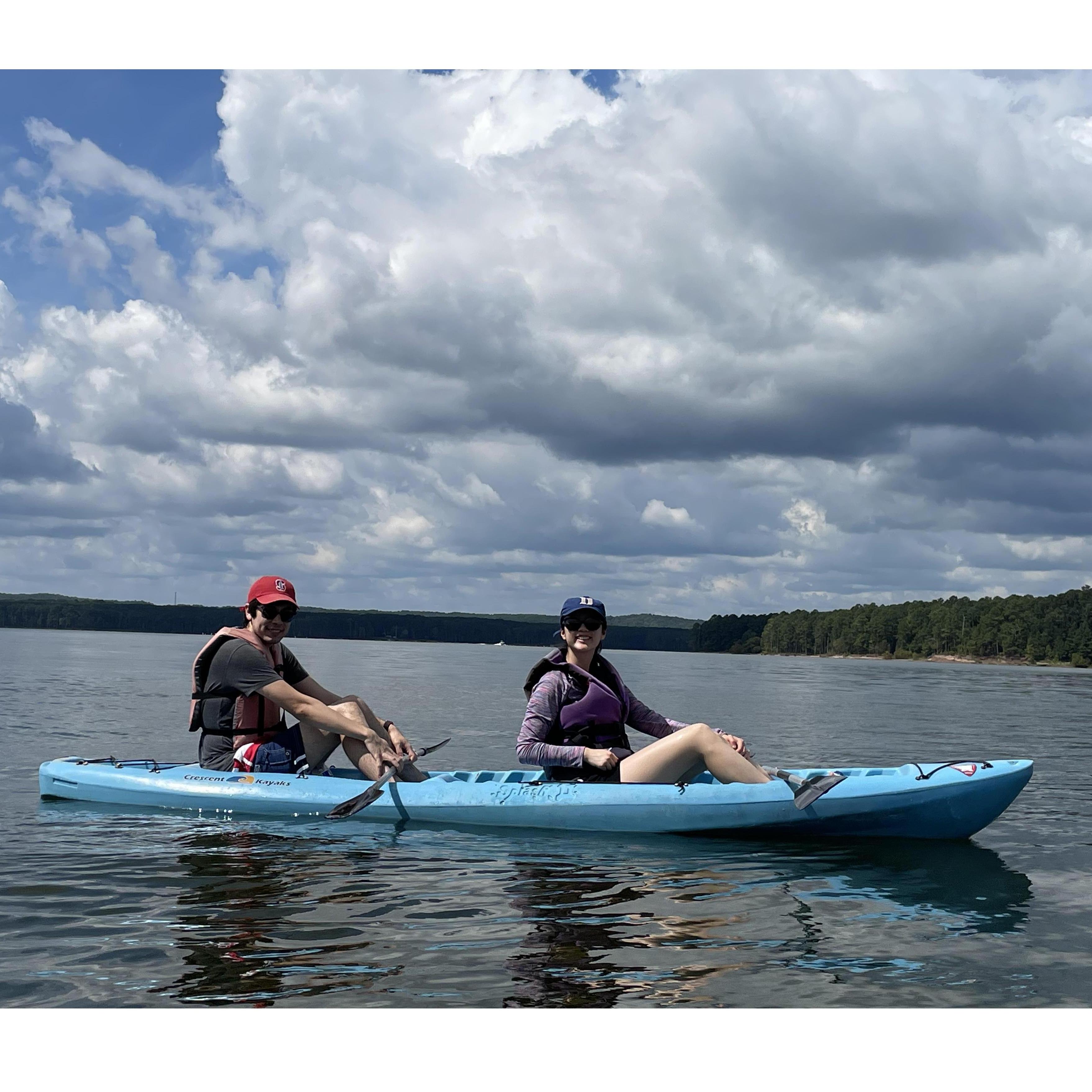 Kayaking on Jordan Lake (Sept 2021)