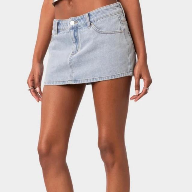 EDIKTED Denim Womens Mini Skirt