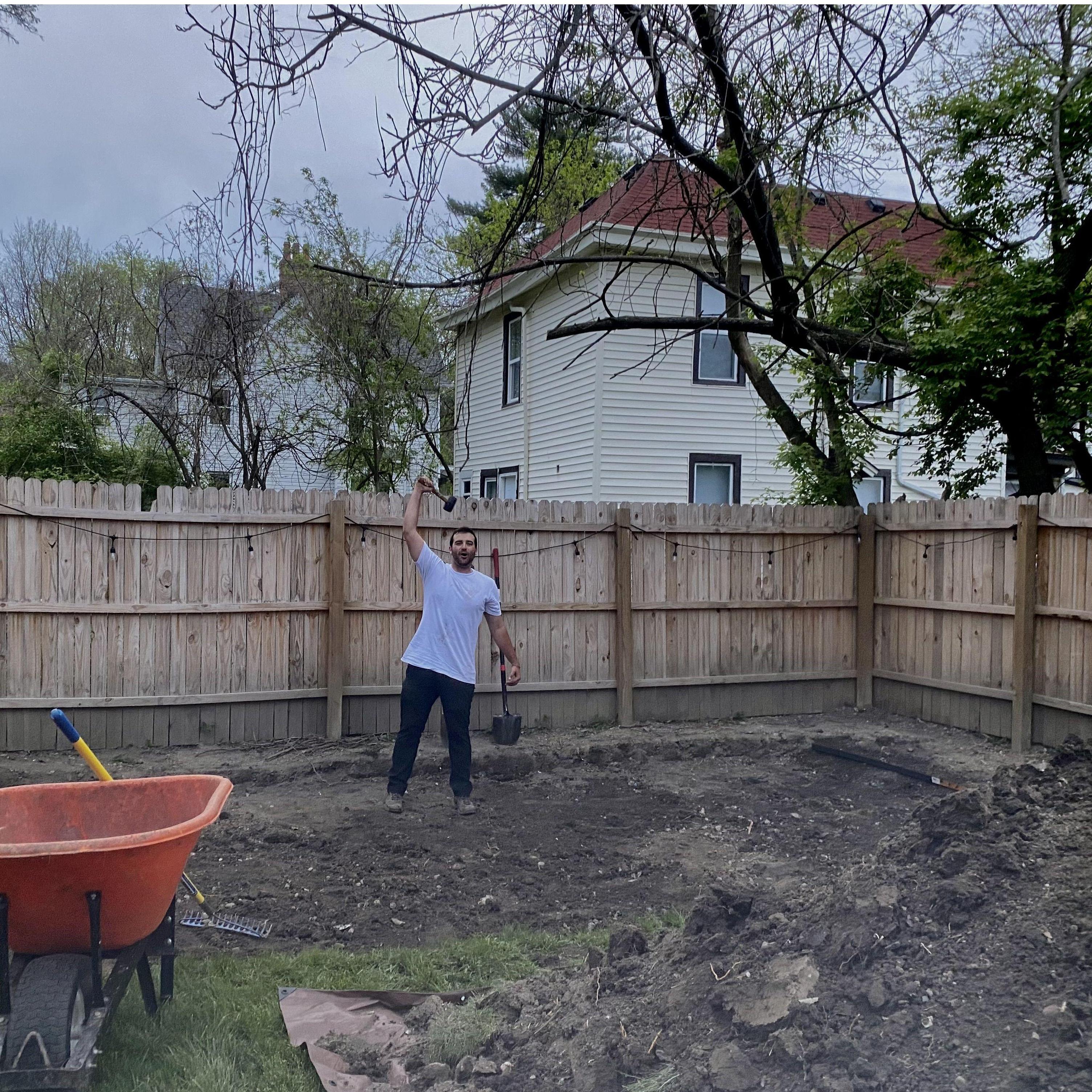 Cynthia realized just how much Zach loved her after he volunteered weeks of his time to dig out this future patio