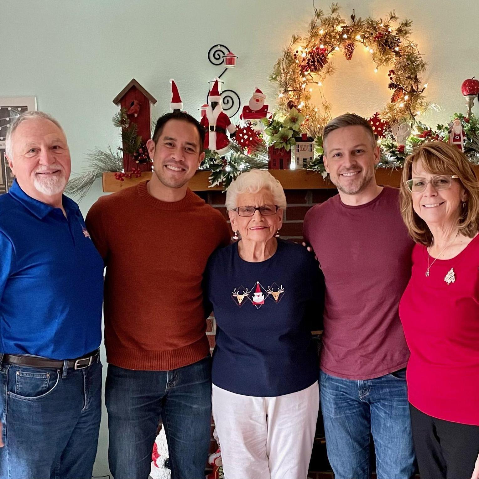 Meeting Grandma Marge for Christmas 2020.