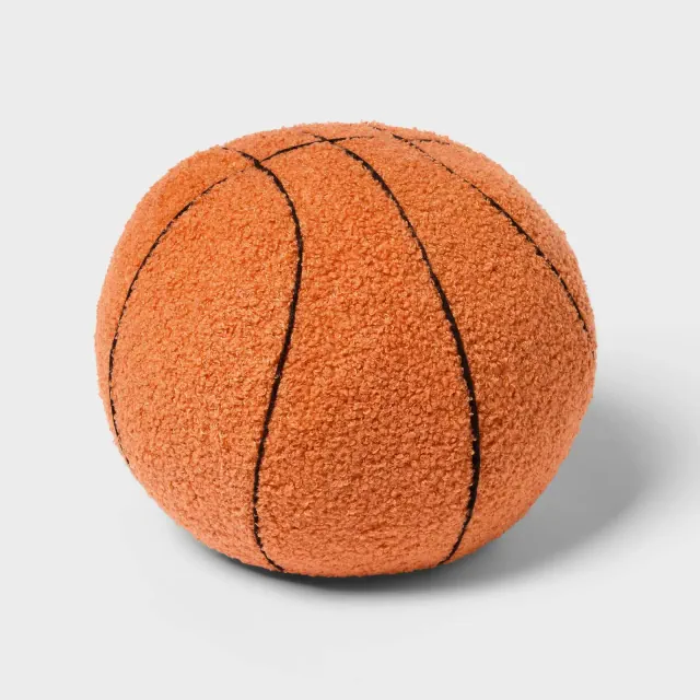 Basketball Sport Boucle Kids' Decorative Throw Pillow - Pillowfort™