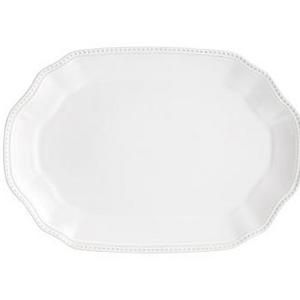 Leila Oval Serving Platter - White