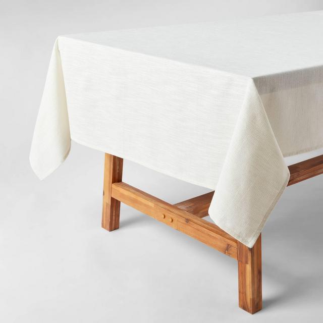 84" x 60" Cotton Metallic Tablecloth Gold - Threshold™
