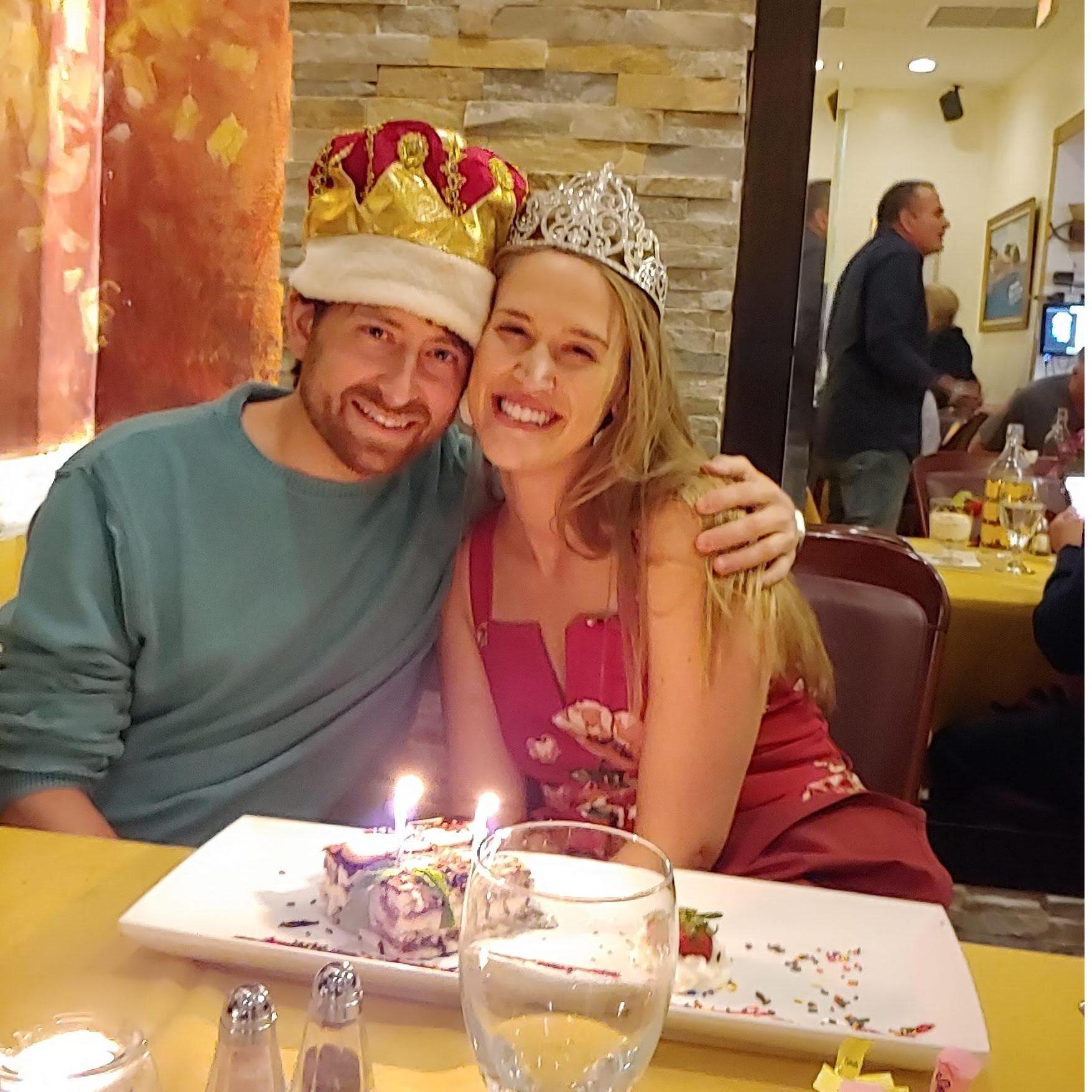 Post-engagement dinner in Boca Raton, FL